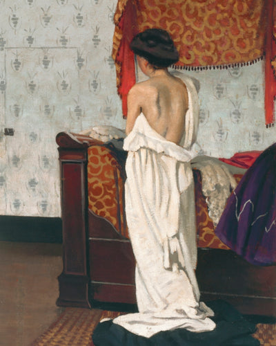 BACK OF A NUDE IN AN INTERIOR