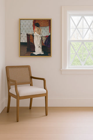 BACK OF A NUDE IN AN INTERIOR