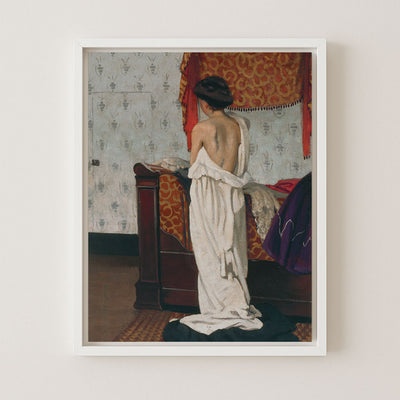 BACK OF A NUDE IN AN INTERIOR