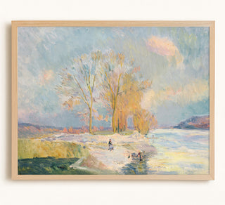 Banks of the Seine and Vernon in Winter