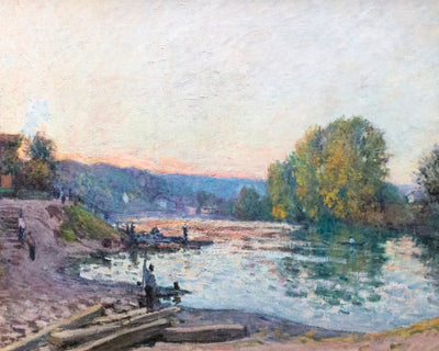 Banks of the Seine, Sunlight Effect at Dusk