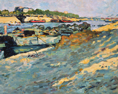 BARGE ON THE SEINE - Museum Quality Art