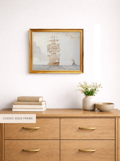 BARQUE AND TUG - Museum Quality Art