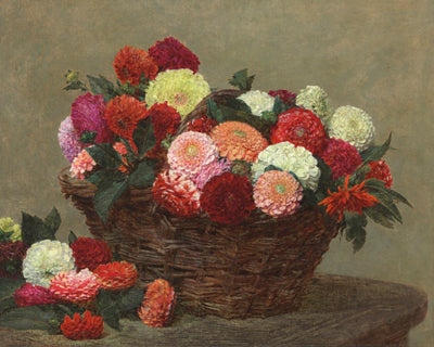 Basket of Dahlias