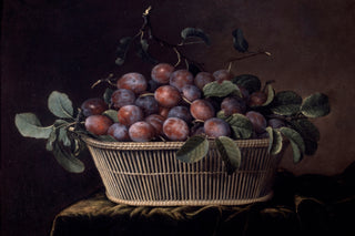 BASKET OF PLUMS - Museum Quality Art