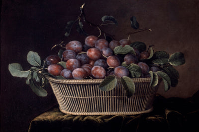 BASKET OF PLUMS - Museum Quality Art