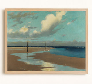 BEACH AT LOW TIDE - Museum Quality Art