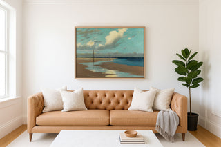 BEACH AT LOW TIDE - Museum Quality Art