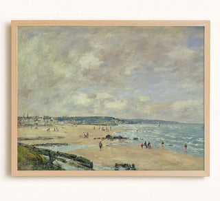 BEACH AT TROUVILLE - Museum Quality Art