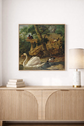 BIRDS IN A GARDEN - Museum Quality Art
