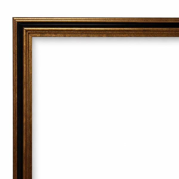 Black Reverse Gold Wood Frame