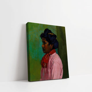 BLACK WOMAN WITH PINK BLOUSE