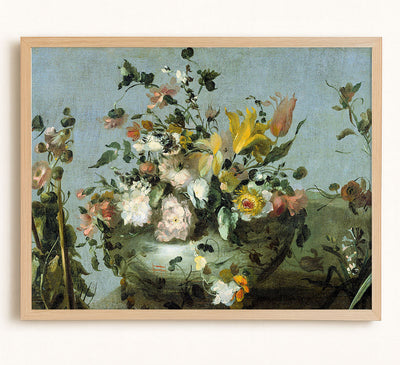 BLUE FLORAL STUDY - Museum Quality Art