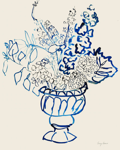 Blue Flowers in a Vase