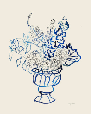 Blue Flowers in a Vase