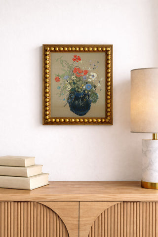 BLUE VASE OF FLOWERS - Museum Quality Art