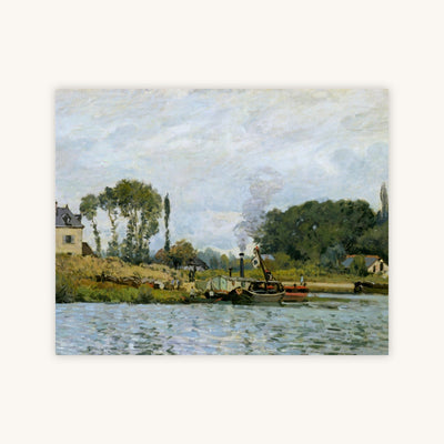 BOATS AT THE LOCK AT BOUGIVAL — Primary Image