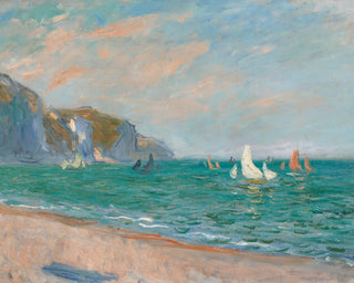 BOATS BELOW THE POURVILLE CLIFFS