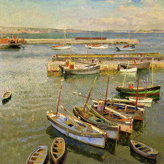 BOATS, NEWLYN HARBOUR - Museum Quality Art