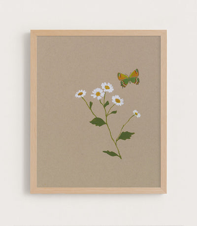 BOTANICAL WITH BUTTERFLY - Museum Quality Art
