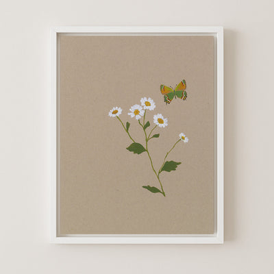 BOTANICAL WITH BUTTERFLY - Museum Quality Art