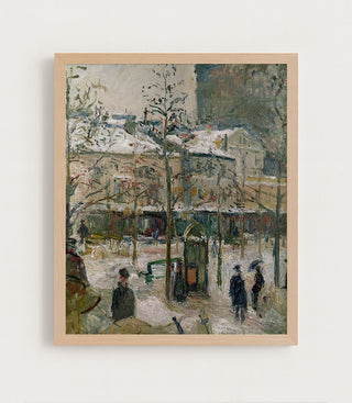 BOULEVARD DE ROCHEOUART IN SNOW - Museum Quality Art