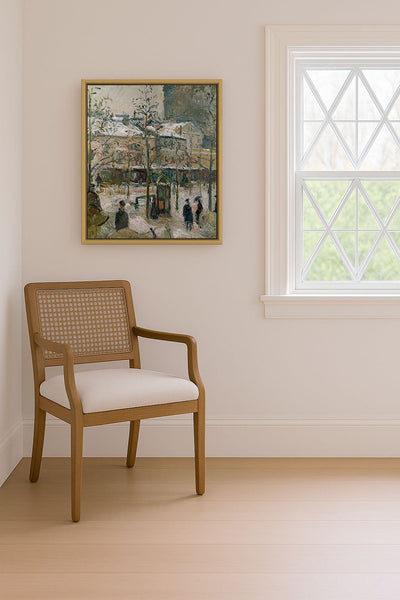 BOULEVARD DE ROCHEOUART IN SNOW - Museum Quality Art