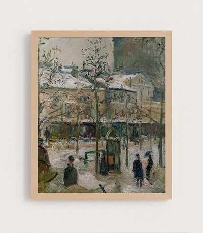 BOULEVARD DE ROCHEOUART IN SNOW - Museum Quality Art