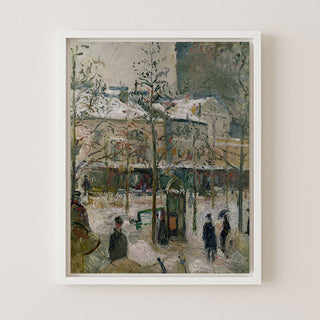 BOULEVARD DE ROCHEOUART IN SNOW - Museum Quality Art