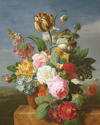 BOUQUET OF FLOWERS IN A VASE