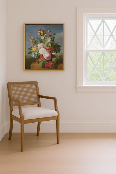 BOUQUET OF FLOWERS IN A VASE - Museum Quality Art