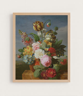 BOUQUET OF FLOWERS IN A VASE - Museum Quality Art