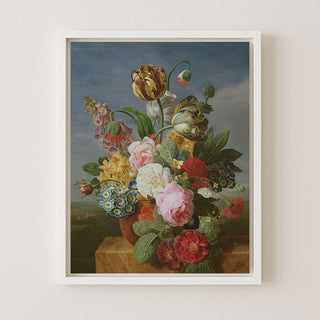 BOUQUET OF FLOWERS IN A VASE - Museum Quality Art