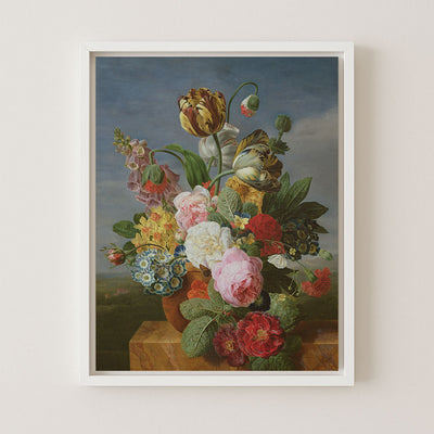 BOUQUET OF FLOWERS IN A VASE - Museum Quality Art