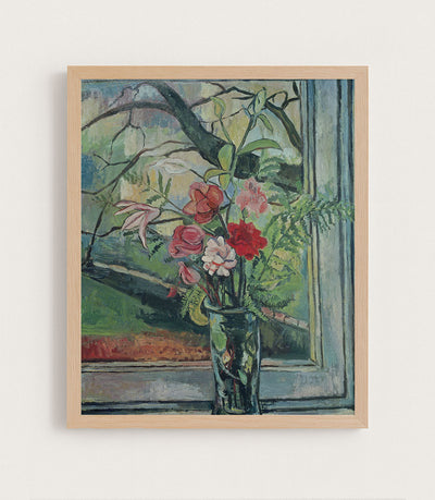 Bouquet of Flowers in Front of a Window