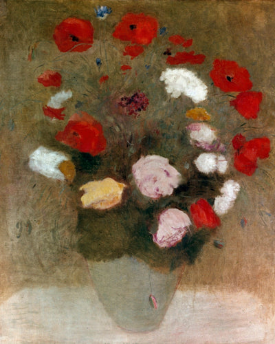 BOUQUET WITH POPPIES - Museum Quality Art