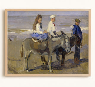 Boy and Girl on Donkeys