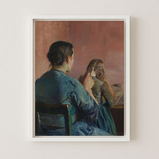 BRAIDING HER HAIR - Museum Quality Art