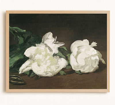 Branch of White Peonies