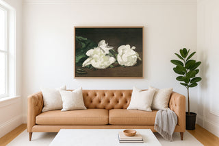 Branch of White Peonies