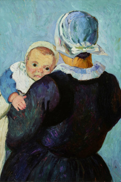 BRETON MOTHER AND CHILD - Museum Quality Art