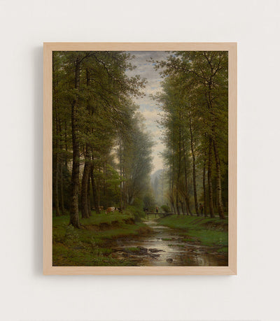 BROOK IN THE FOREST - Museum Quality Art