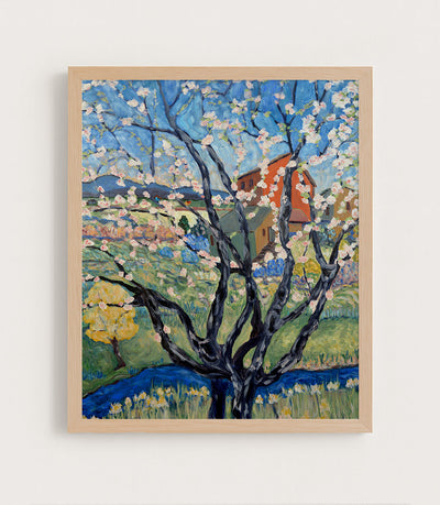 CHERRY TREE VIEW - Museum Quality Art