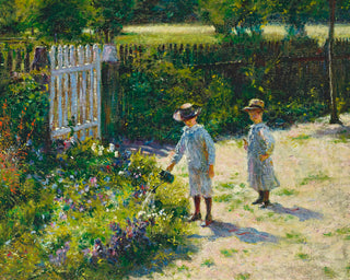 CHILDREN IN THE GARDEN ART PRINT