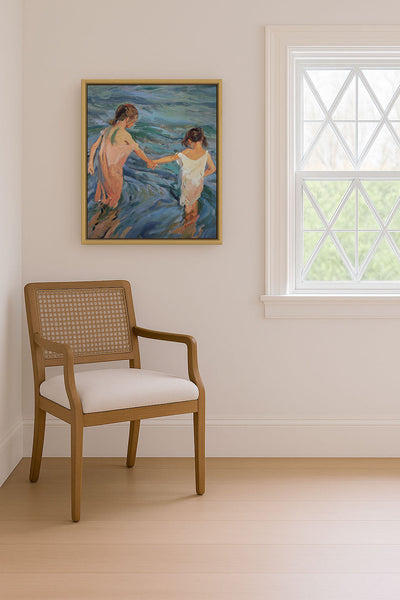 CHILDREN IN THE SEA - Museum Quality Art