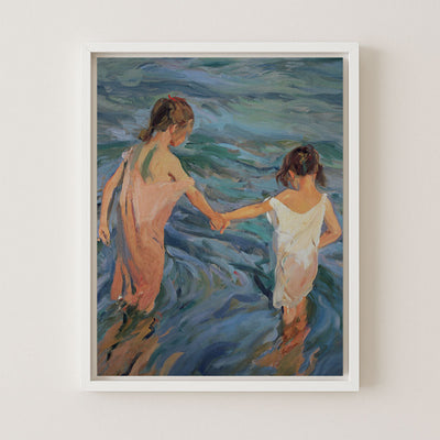 CHILDREN IN THE SEA - Museum Quality Art