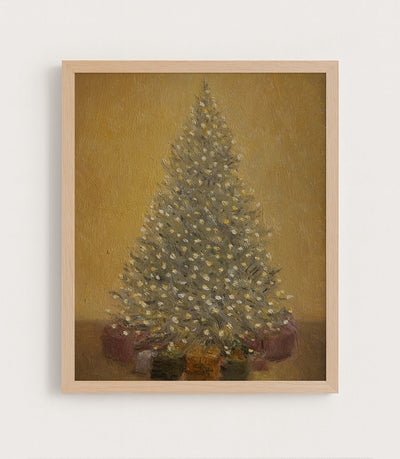 CHRISTMAS TREE WITH PRESENTS - Museum Quality Art