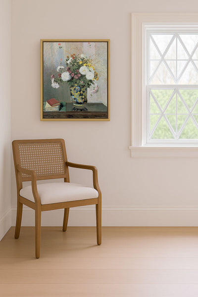 CHRYSANTHEMUMS IN A CHINESE VASE - Museum Quality Art
