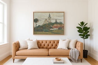 CHURCH AND VILLAGE - Museum Quality Art