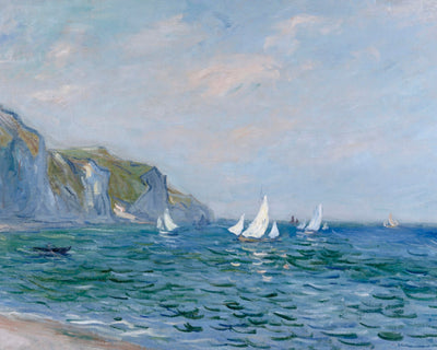 CLIFFS AND SAILBOATS AT POURVILLE